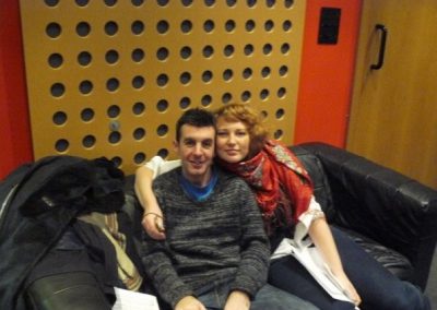 Rob in the studio with Emilia Martensonn